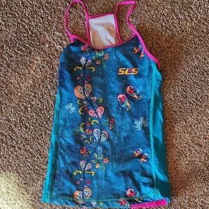 Kids Blue Patterned Tank Top